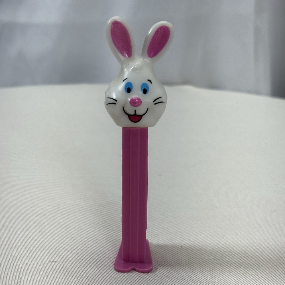 Easter Bunny Pez Candy Dispenser - Vintage - Pink and White - Slovenia‎